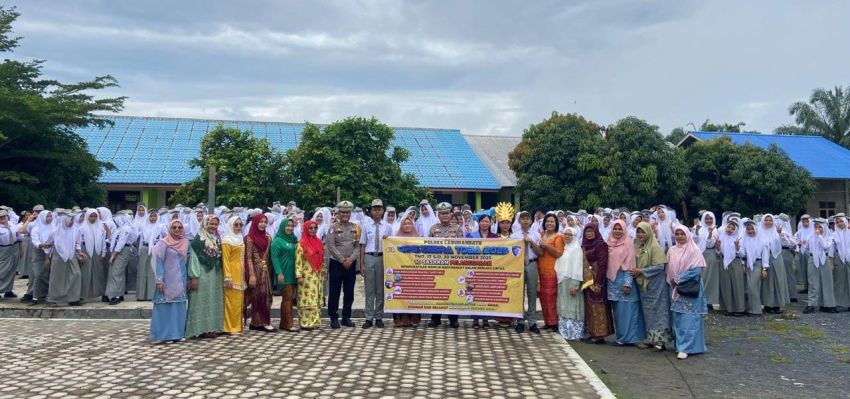 Satlantas Polres Labuhanbatu Gelar Dikmas Lantas Ops Zebra Toba 2025 di Sekolah