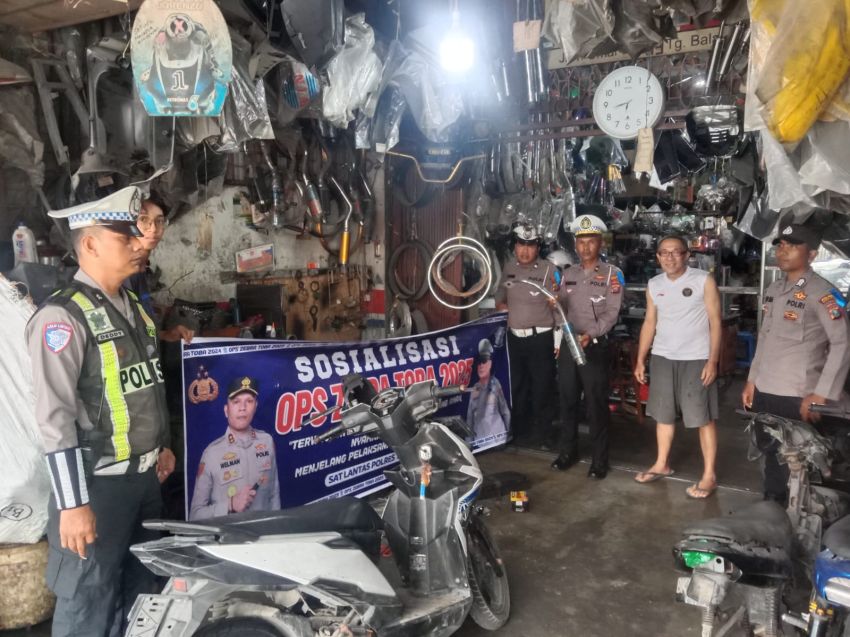 Operasi Zebra Toba 2025: Satlantas Polres Tanjungbalai Sasar Bengkel Motor