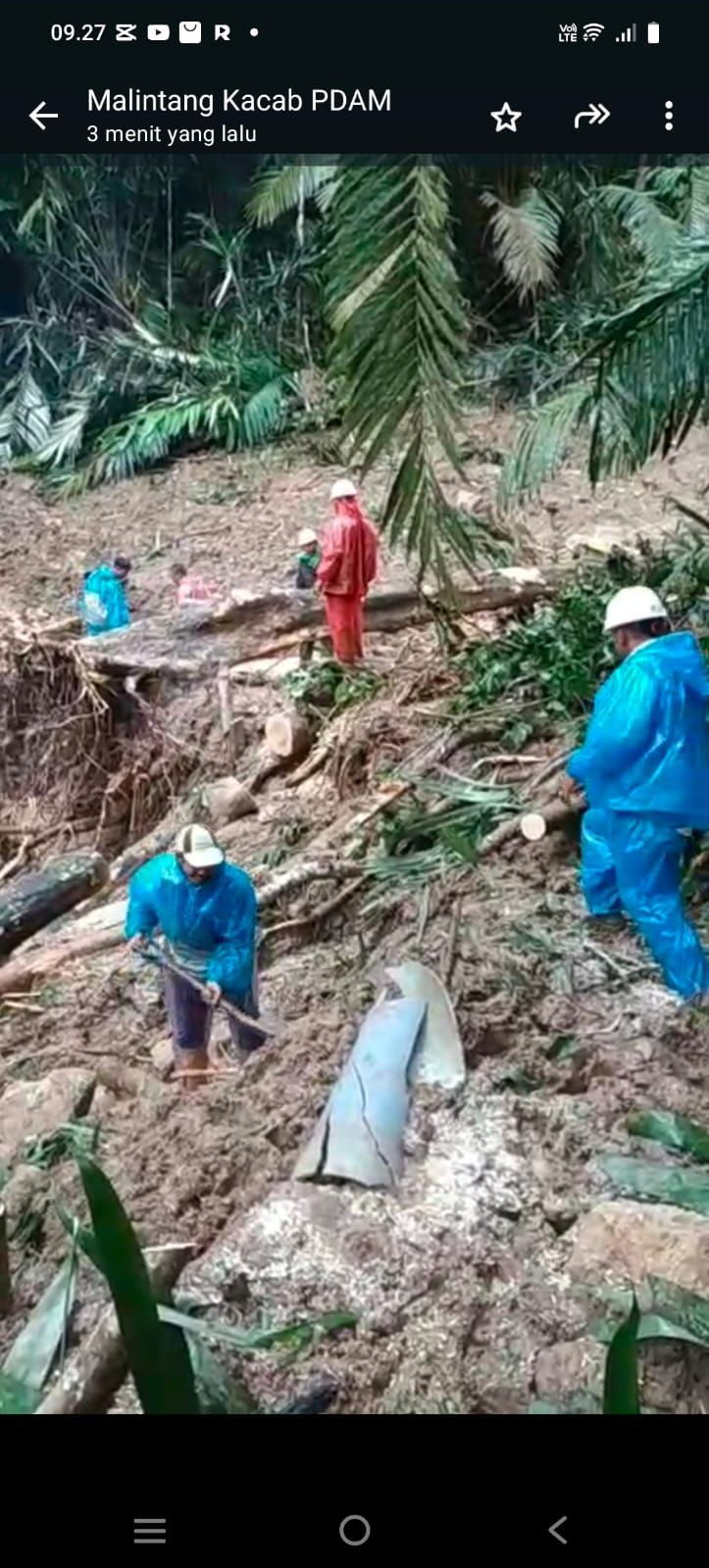 Perbaikan Pipa Transmisi PDAM Padangsidimpuan di Sisundung Tapsel Terhenti Akibat Longsor Susulan