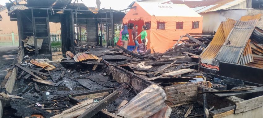 5 Rumah Warga di Belawan Musnah Terbakar
