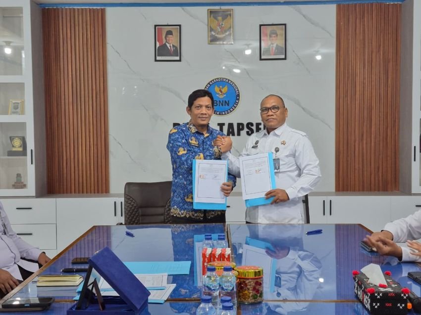 Lapas Barus dan BNNK Tapsel Teken PKS Pencegahan dan Pembinaan Anti Narkoba