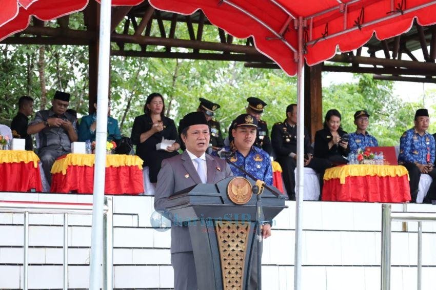 Bupati Nias Barat Pimpin Upacara Peringatan Hari Pahlawan Nasional