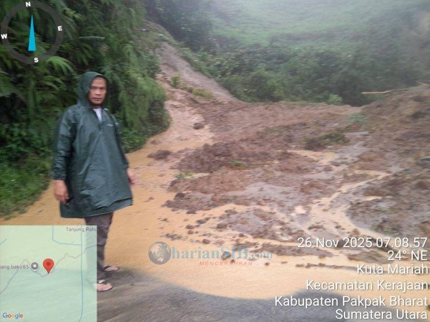 Hujan Deras Picu 20 Titik Longsor di Pakpak Bharat