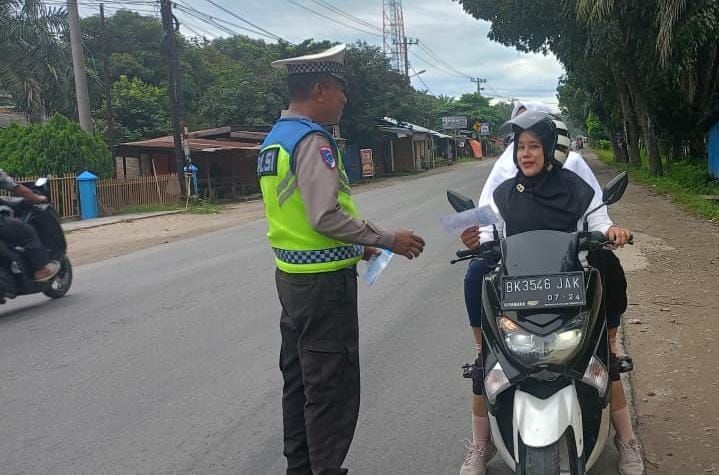 Satlantas Polres Labuhanbatu Ajak Warga Aeknatas Tertib Berlalulintas