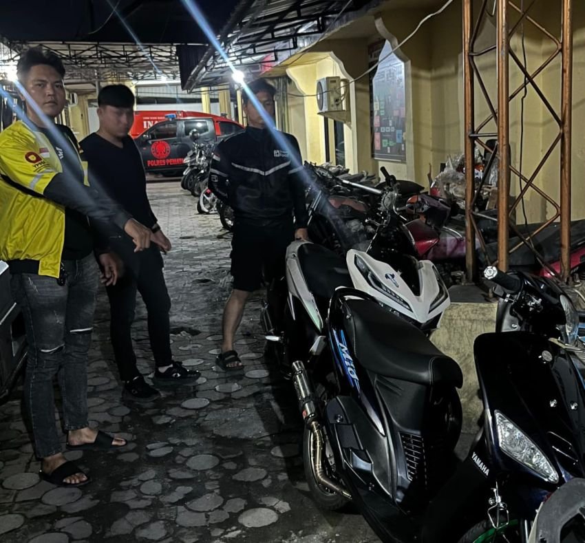 Timsus Dayok Mirah Polres Pematangsiantar Gagalkan Balap Liar, Amankan 2 Sepeda Motor
