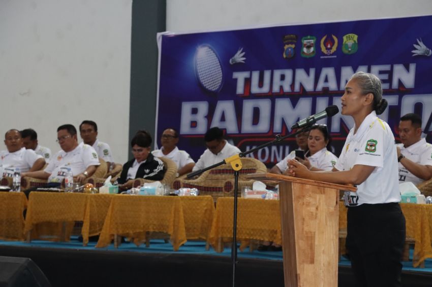 Turnamen Badminton KONI Cup 2025 Perebutan Piala Kapolres Resmi Dibuka