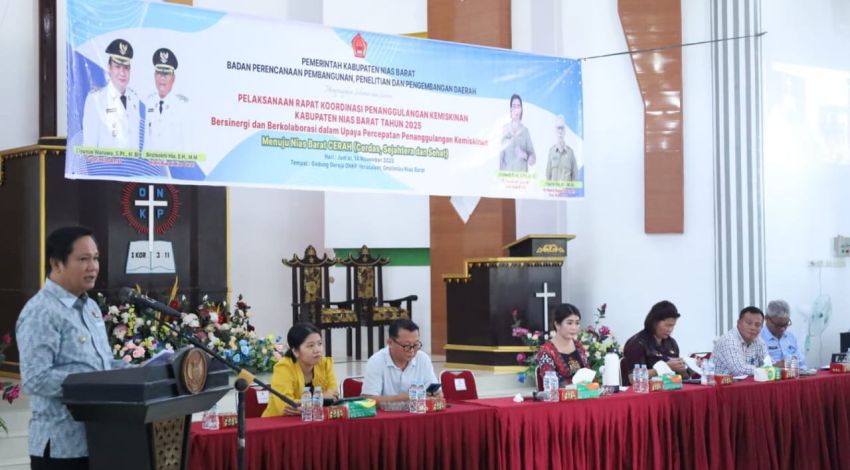 Pemkab Nias Barat Gelar Rapat Koordinasi Penanggulangan Kemiskinan 2025