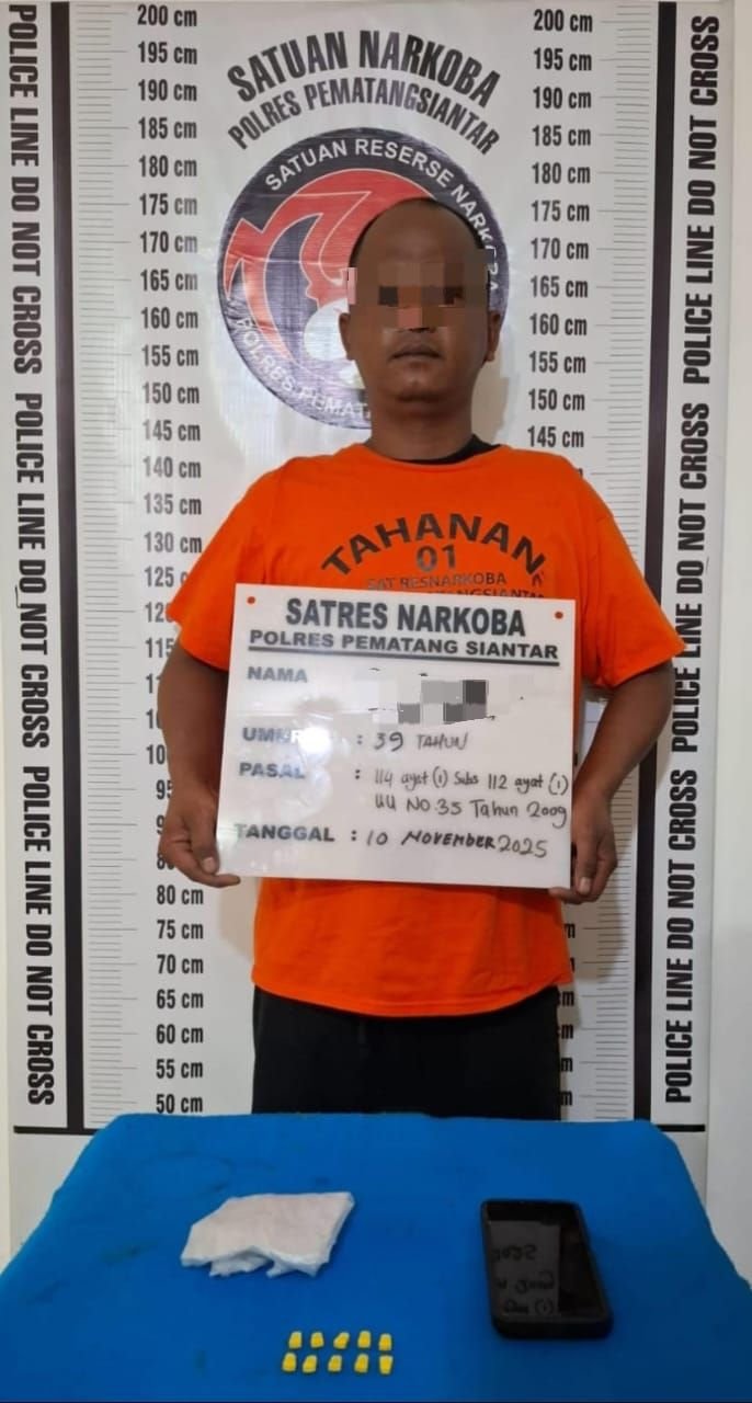 Bawa Ekstasi, Seorang Pria di Pematangsiantar Ditangkap Polisi