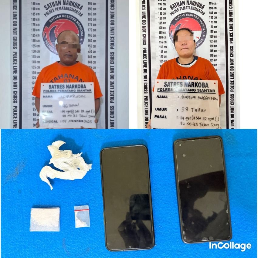 Simpan Sabu, Pasutri Tak Berkutik Dibekuk Polisi di Pematangsiantar