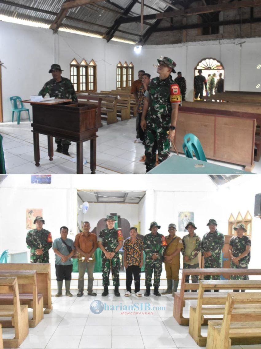 Jelang Penutupan TMMD, Satgas Kodim 0211/TT Finishing Rehab Gereja GKPA di Desa Sihiong