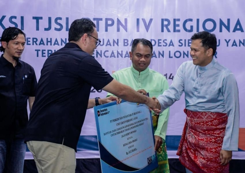 Pemkab Sergai Terima Bantuan TJSLP dari PTPN IV untuk Percepat Pemulihan Akses Terdampak Longsor di Gunung Monako