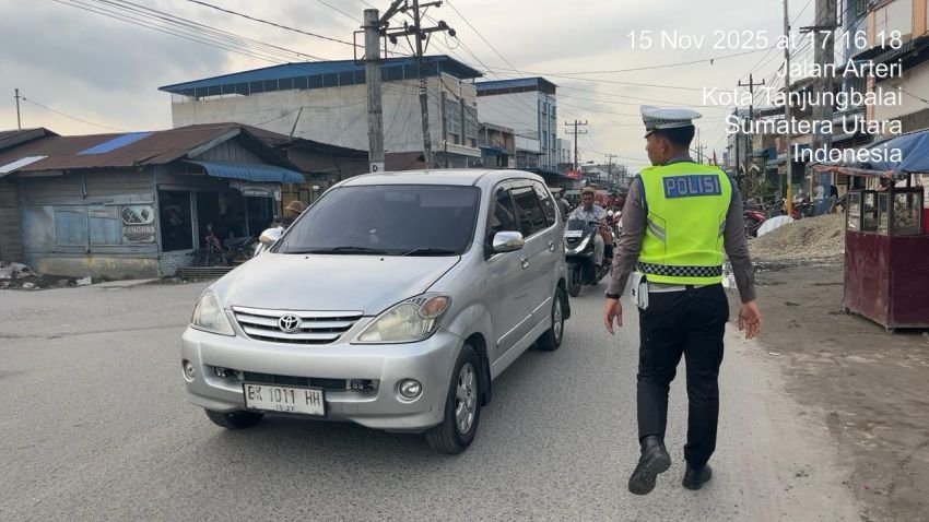Sat Lantas Polres Tanjungbalai Laksanakan Patroli Sore