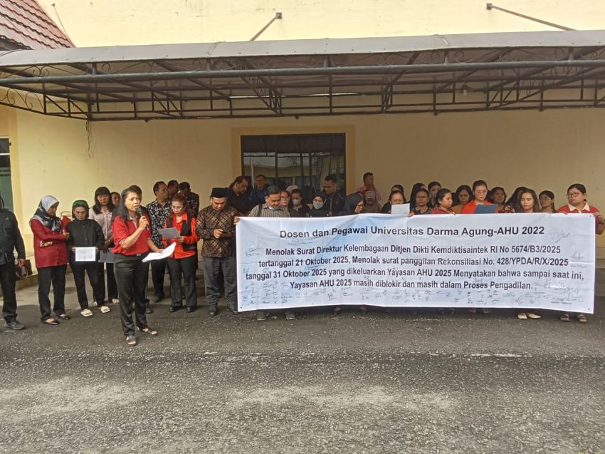 Dosen dan Pegawai UDA Demo, Tolak Surat Rekonsiliasi Yayasan