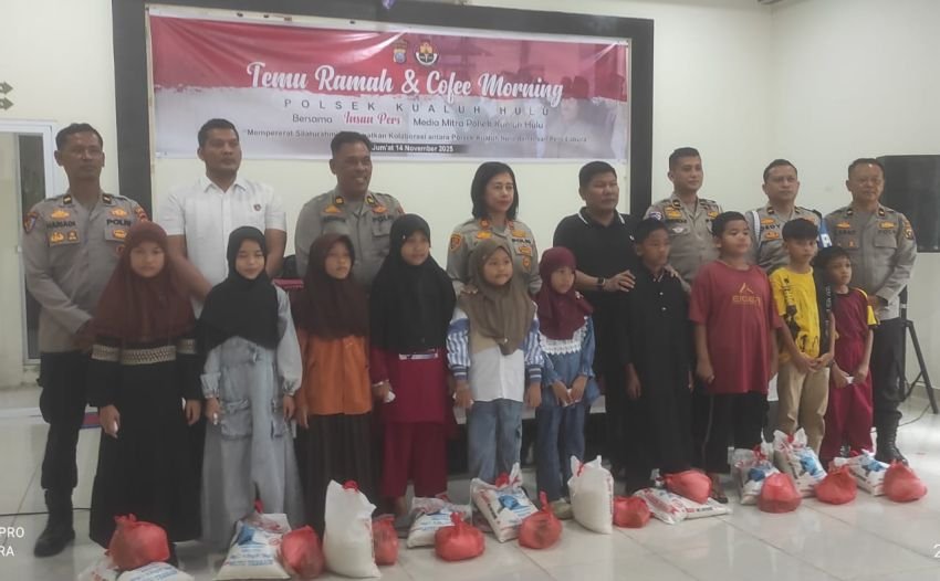 Puluhan Wartawan Temu Ramah Bersama Kapolsek Kualuh Hulu