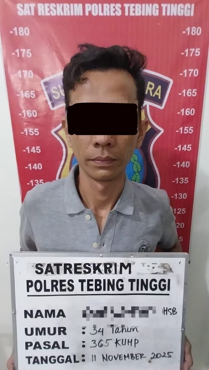 Kurang dari 24 Jam, Polres Tebingtinggi Bekuk Seorang Penjambret di Jalan Sudirman