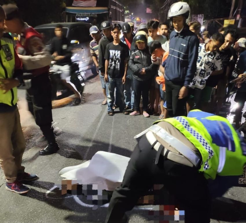 Laka Lantas Maut di Jalan Medan, Sat Lantas Polres Pematangsiantar Olah TKP dan Evakuasi Korban