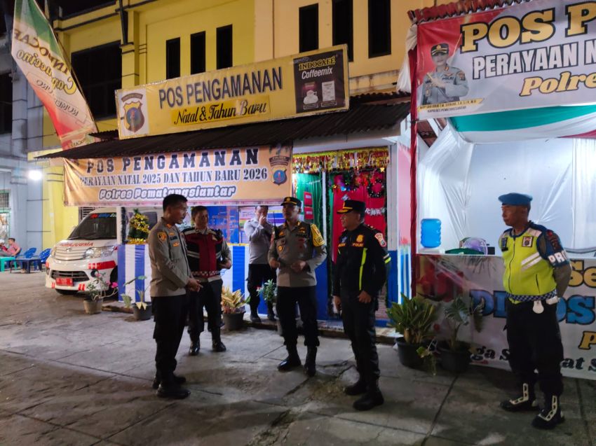 Pastikan Kesiapan Pengamanan, Wakapolres Pematangsiantar Tinjau Pos Pam Nataru 2025&ndash;2026