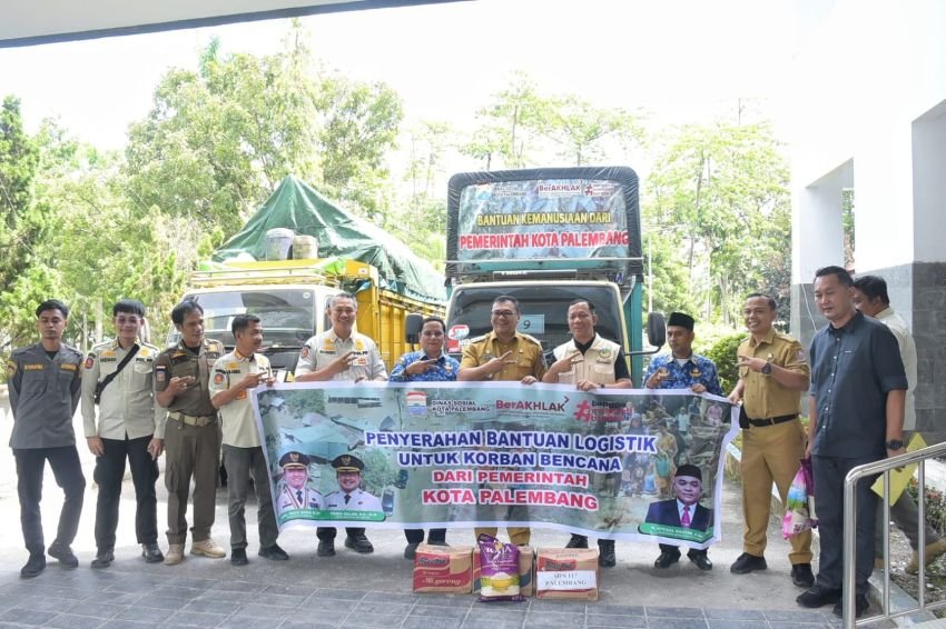Pemkot Palembang Salurkan Bantuan 3 Truk Logistik untuk Korban Bencana di Deliserdang