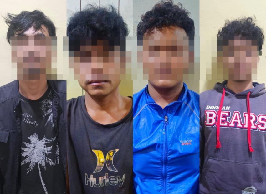 Serempet dan Aniaya Korban, Empat Pelaku Curas Diringkus Polisi