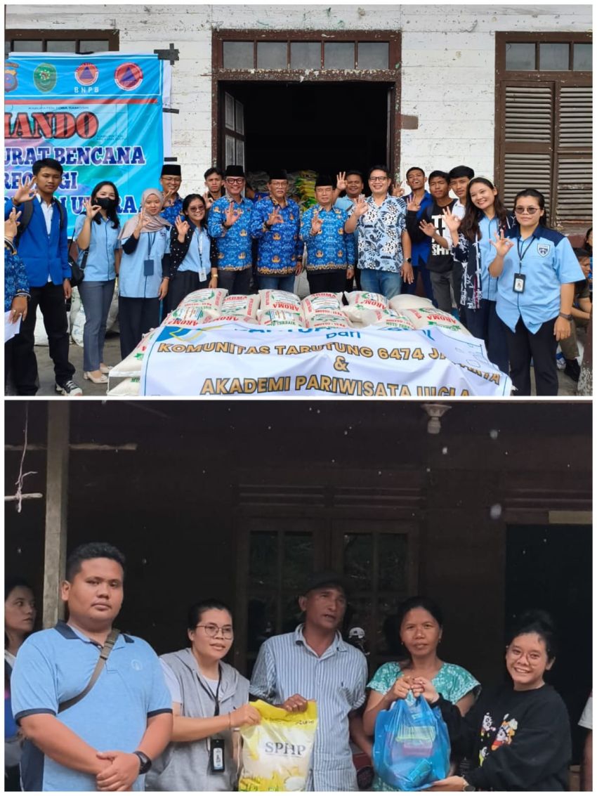 Komunitas Tarutung 6474 dan Akpar ULCLA Bantu Korban Bencana di Taput
