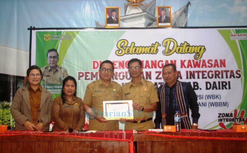 Dinkes Dairi Sampaikan 4 Komitmen Pencanangan ZI WBK dan WBBM
