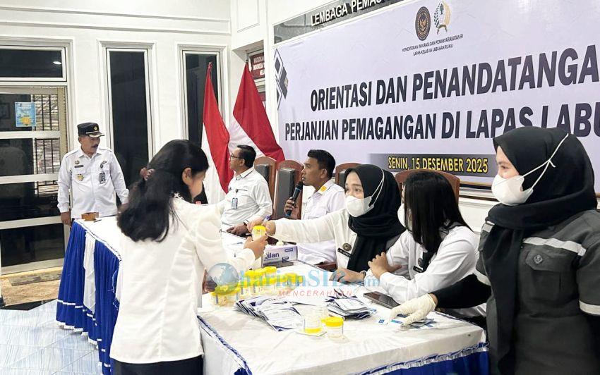 Lapas Labuhan Ruku Lakukan Tes Urin Peserta Magang