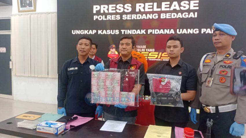 Satreskrim Polres Sergai Bongkar Modus Peredaran Uang Palsu, 116 Lembar Diamankan