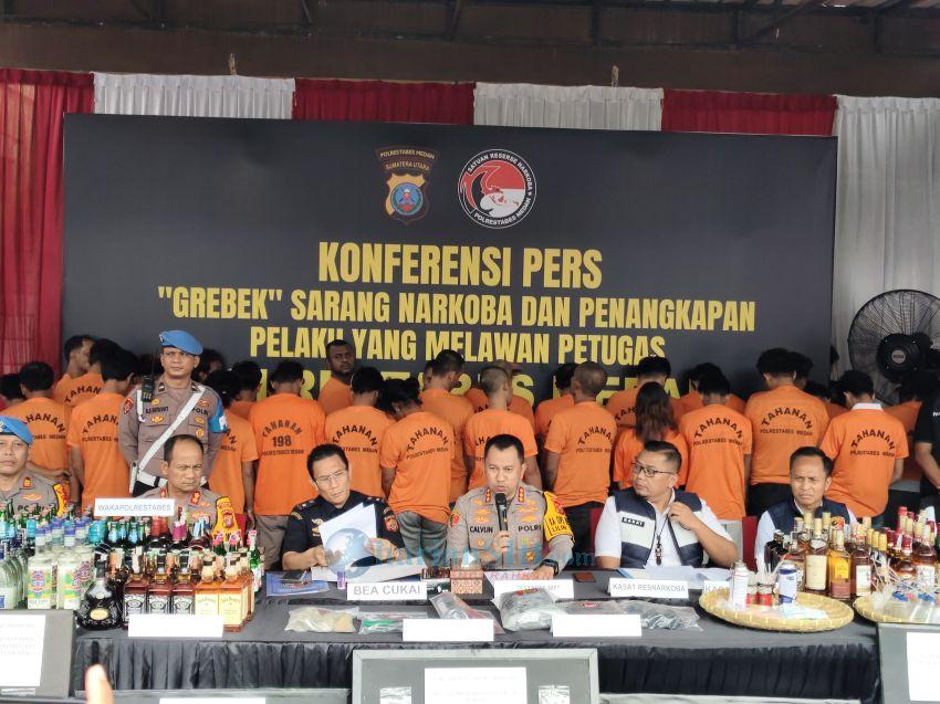 72 Hari Operasi, Polrestabes Medan Ungkap 24 Kasus Narkoba