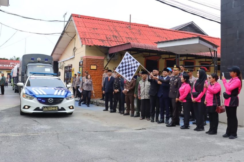 Polres Tebingtinggi Kirim Bantuan Kemanusiaan ke Sejumlah Daerah di Sumut