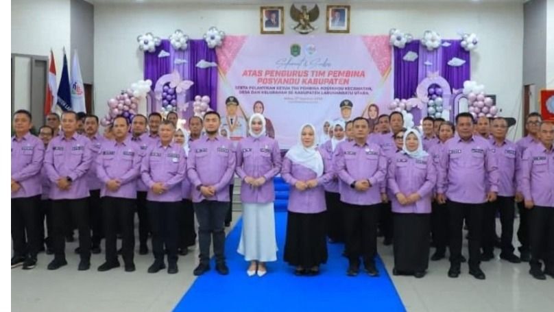 Hj Dhona Sihotang Dilantik Jadi Ketua TP Posyandu Labura