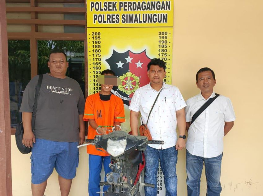 Pelaku Curanmor di Marihat Bandar Simalungun Diamankan Polisi