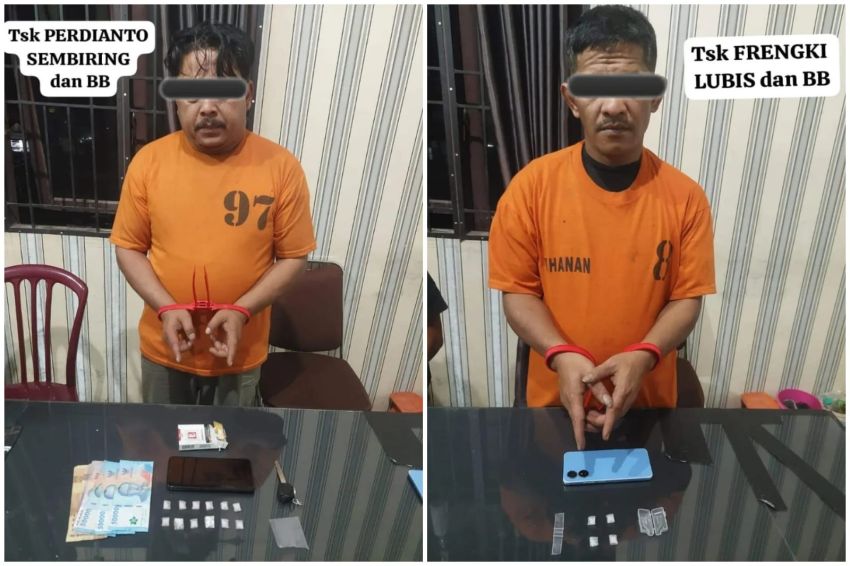Polisi Ringkus Dua Pria Residivis, Diduga Pelaku Pengedar Narkotika di Kabanjahe