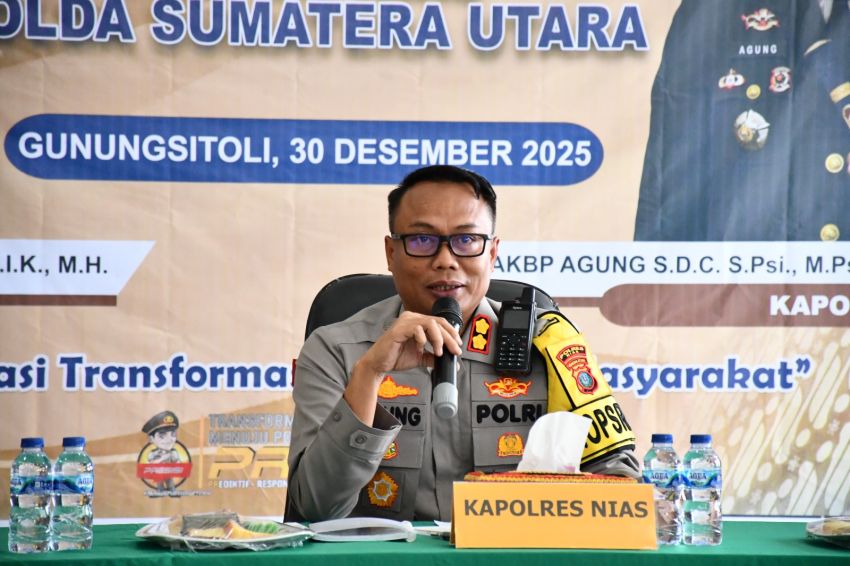 Rilis Akhir Tahun 2025, Polres Nias Catat Kenaikan Kasus Kriminal