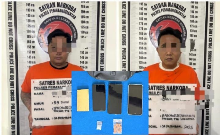 2 Residivis Ditangkap di Pematangsiantar, Sabu dan Ekstasi Disita