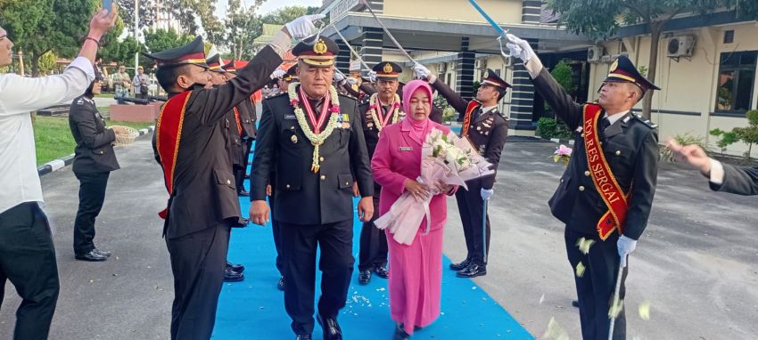 Kabagops Polres Sergai Kompol Hendro Sutarno Purna Bakti Setelah 38 Tahun Mengabdi