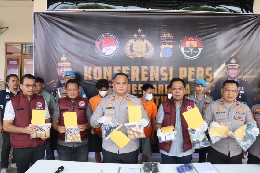 Polres Batubara Ringkus Tiga Pengedar Sabu, Sita Barang Bukti 1,07 Kg