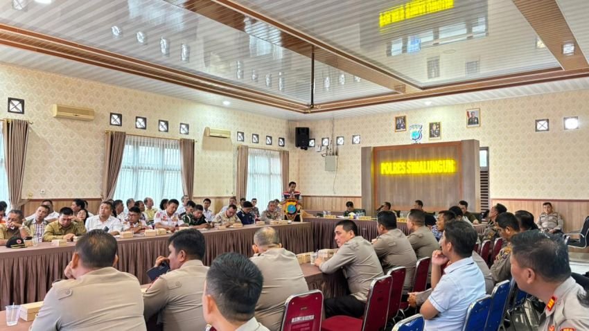 Polres Simalungun Gelar Rakor Lintas Sektoral Operasi Lilin Toba 2025 Untuk Amankan Nataru