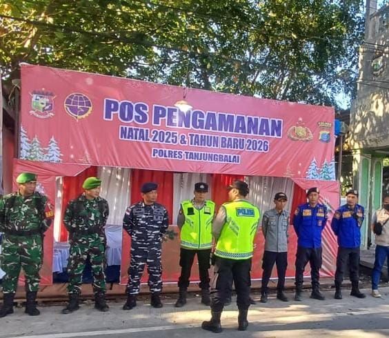 Amankan Nataru, Polres Tanjungbalai Siagakan Personel Gabungan di Titik Strategis