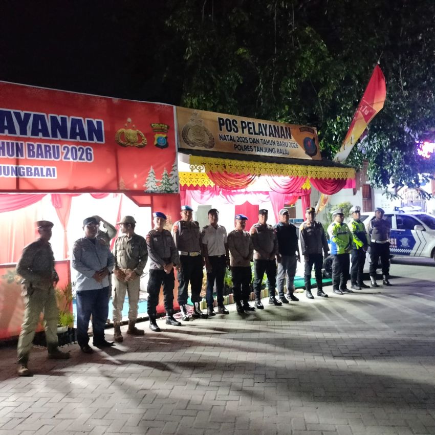 Polres Tanjungbalai Gelar Konsolidasi dan Patroli Dukung Operasi Lilin Toba 2025