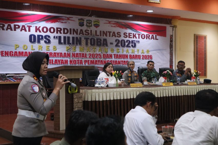 Kapolres Pematangsiantar Pimpin Rakor Lintas Sektoral Ops Lilin Toba 2025