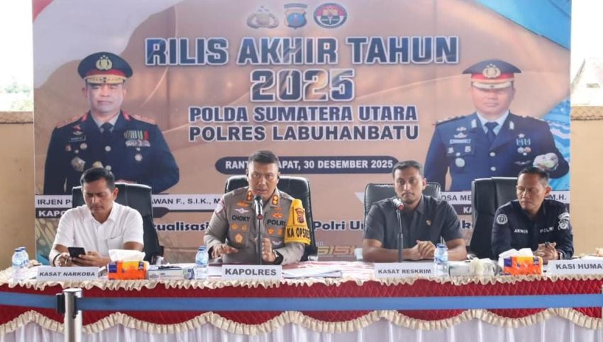 Rilis Akhir 2025, Polres Labuhanbatu Tangani 1.052 Kasus, Korupsi Cuma 1