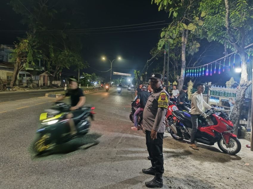 Polsek Datuk Bandar Patroli Malam Cegah 3C dan Balap Liar di Tanjungbalai