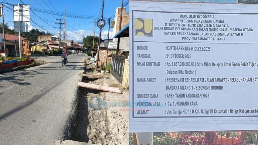 Warga Minta Proyek Jalan Merdeka Parapat Rampung Sebelum Nataru