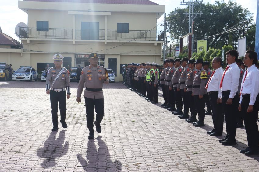 Polres Tanjungbalai Gelar Pasukan Operasi Lilin Toba 2025, Pastikan Keamanan Nataru