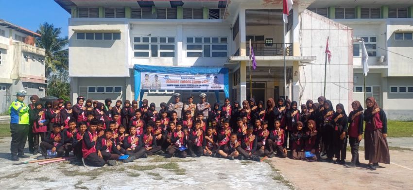 Satlantas Polres Tanjungbalai Tanamkan Tertib Lalu Lintas di Jambore Pramuka 2025