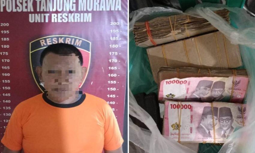 Polsek Tanjungmorawa Tangkap Pembeli Emas 92,85 Gram Dengan Potongan Kardus Dibalut Uang