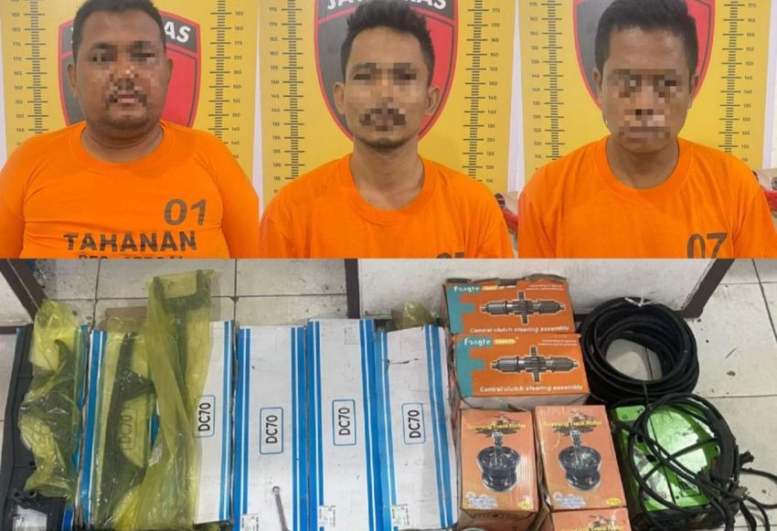 Kurang 1x24 Jam, Polres Sergai Tangkap 2 Pelaku Pencurian dan 1 Penadah di Gudang Milik Poltak