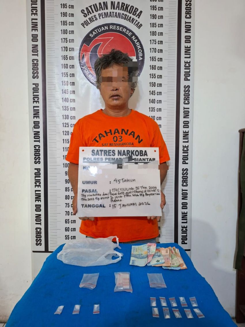 Residivis Narkoba Kembali Diciduk, Polisi Amankan 13 Paket Sabu di Jalan Melanthon Siregar