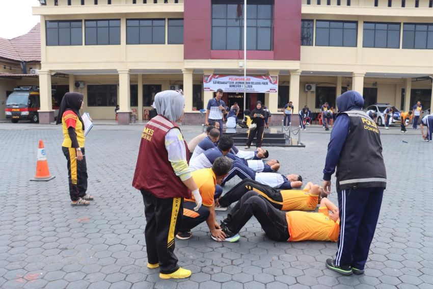 Polres Tanjungbalai Gelar Uji Kesemaptaan Jasmani Semester I 2026