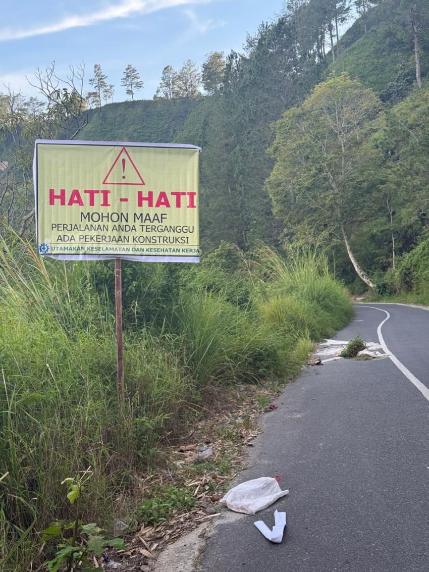 Jalan Longsor di Haranggaol akan di Bangun TPT